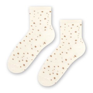 Dámské vzorované ponožky 099 ecru 38-40