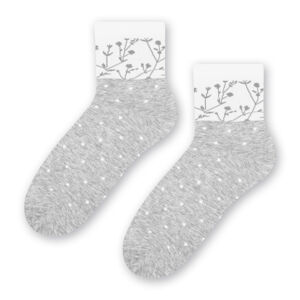 Dámské vzorované ponožky 099 světle šedá žíhaná 35-37