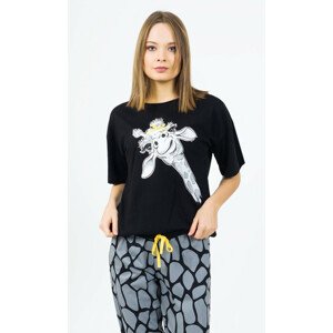 Dámské pyžamo kapri Žirafa černá XL