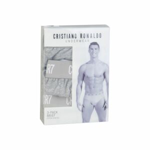 Set pánských slipů Cristiano Ronaldo 8100-66-21 -TRIPACK - CR7 tm.modrá-bílá-šedá S