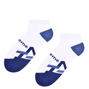 Pánské sportovní ponožky 101 bílá/tmavě modrá 41-43