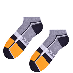 Pánské sportovní ponožky 101 šedá/oranžová 38-40
