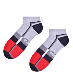 Pánské sportovní ponožky 101 šedá/červená 44-46