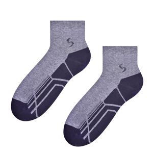 Pánské vzorované ponožky 054 šedá/tm. šedá 41-43