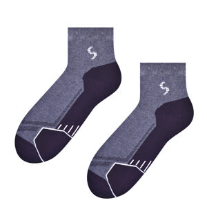 Pánské vzorované ponožky 054 šedá/černá 41-43