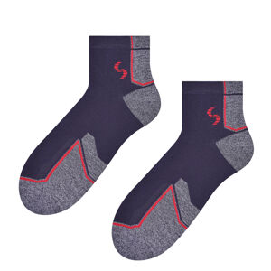 Pánské vzorované ponožky 054 tmavě šedá-žíhaná 41-43