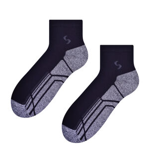 Pánské vzorované ponožky 054 černá/žíhaná 44-46