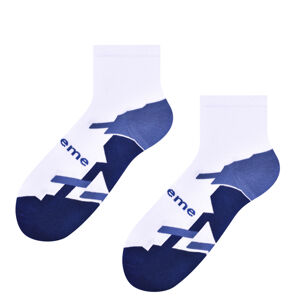 Pánské vzorované ponožky 054 bílomodrá 41-43