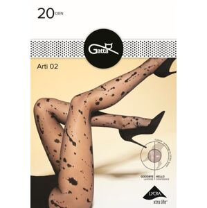 Vzorované dámské punčochové kalhoty ARTI nero 4-L