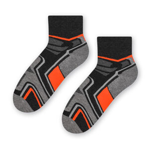 Dámské sportovní ponožky 026 M.grafit / oranžová 38-40