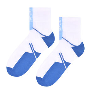 Dámské sportovní ponožky 026 bílá / modrá 35-37