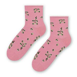 Dámské vzorované ponožky 099 Růžová 35-37