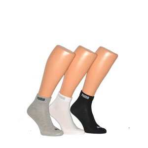 Ponožky Puma 4001 Basic Quarter A'3 šedá-bílá-černá 43-46