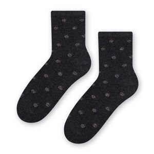 Dámské ponožky COMET LUREX 066 tmavě šedá žíhaná 38-40