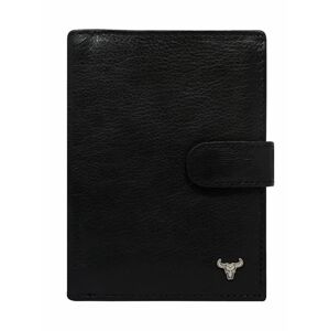 Pánská černá kožená peněženka v černé barvě ONE SIZE