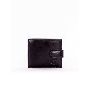 Pánská černá kožená peněženka se zapínáním na patent ONE SIZE