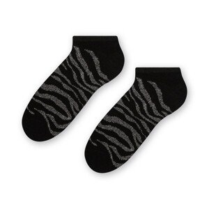 Dámské ponožky COMET LUREX 066 černá/stříbrná 38-40