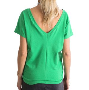 Zelené tričko se zadním výstřihem XL