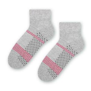 Dámské sportovní ponožky 026 SVĚTLE ŠEDÁ MELANŽ 35-37