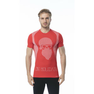 Pánské funkční tričko s krátkým rukávem IRON-IC - Hipster - červená Barva: Červená, Velikost: S/M