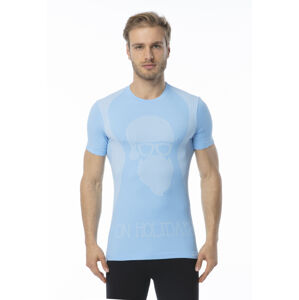 Pánské funkční tričko s krátkým rukávem IRON-IC - Hipster - modrá Barva: Světle modrá, Velikost: LXL