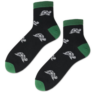 Pánské vzorované ponožky černá 41-43