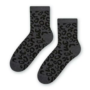 Dámské vzorované ponožky 099 tmavě šedá žíhaná 38-40