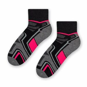 Dámské sportovní ponožky 026 M.grafitová / růžová 35-37