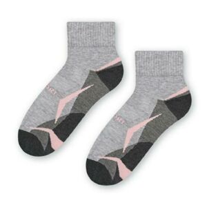 Dámské sportovní ponožky 026 SVĚTLE ŠEDÁ MELANŽ 38-40