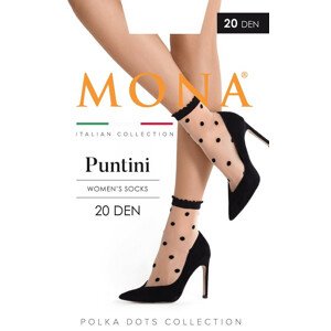Dámské ponožky Mona Puntini 20 den nero univerzální