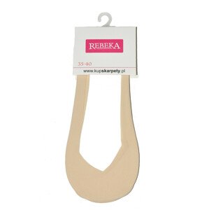 Dámské ponožky baleríny Rebeka 1120 Pruhovaná struktura, ABS béžová 35-40