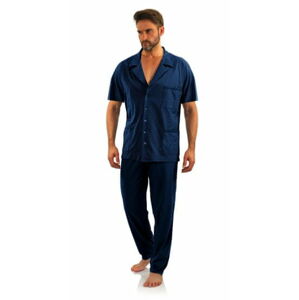 Pánské pyžamo Kotvy - Sesto Senso tmavě modrá - vzor XXL