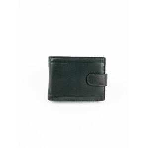 Černá peněženka z pravé kůže s černou sponou ONE SIZE