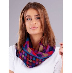 Fialový dámský šátek se vzorem barevného hrášku ONE SIZE